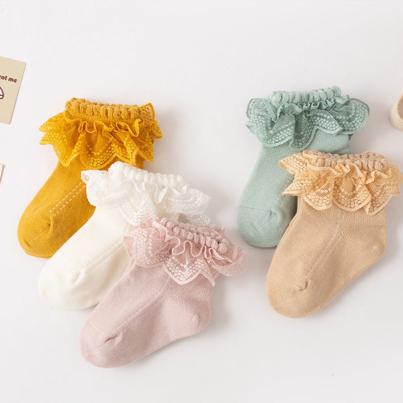 Girls Socks Baby Lace Socks Korean Style Children Lace Princess Socks Little Girls Dance Socks Baby Socks - Image 5