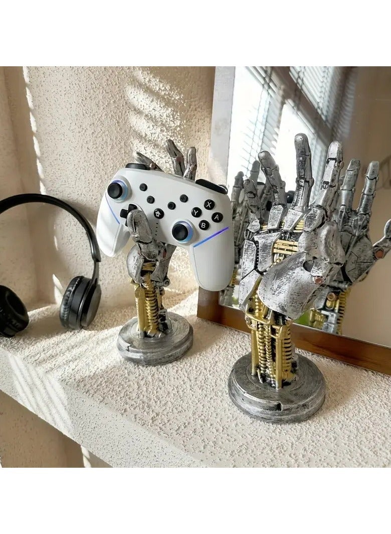general Cyberpunk Mechanical Arm Game Controller Holder, Headphone Hanger Stand, Desktop Organizer for Game Room Decor - Image 4