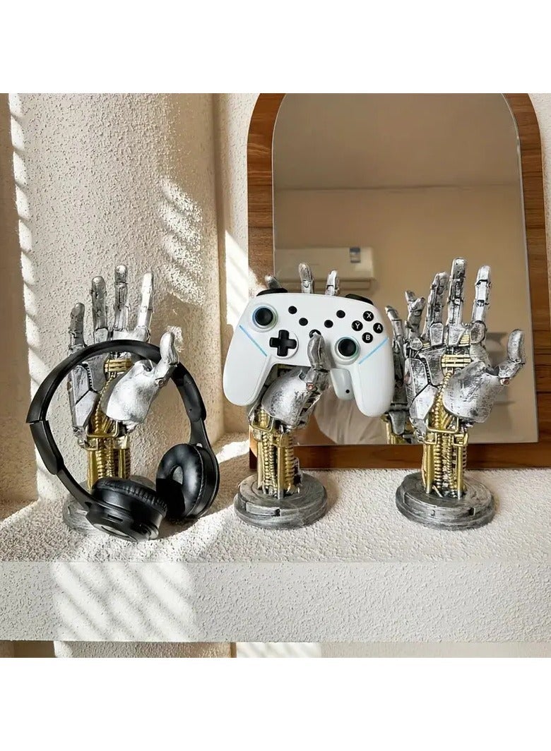 general Cyberpunk Mechanical Arm Game Controller Holder, Headphone Hanger Stand, Desktop Organizer for Game Room Decor - Image 5