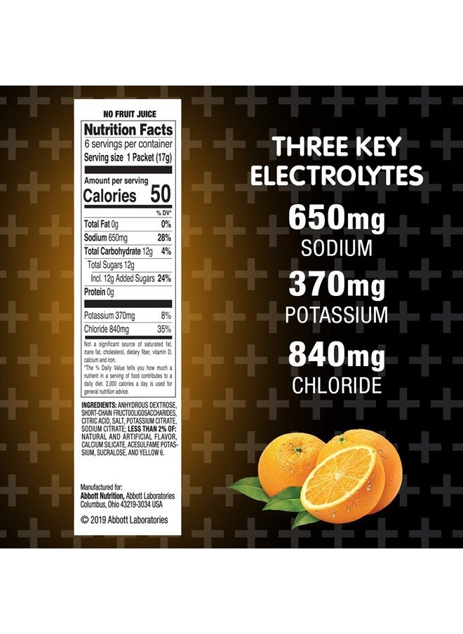 Pedilayte Pedialyte AdvancedCare Plus Electrolyte Powder, with 33% More Electrolytes and PreActiv Prebiotics, Orange Breeze, Electrolyte Drink Powder Packets, 0.6 oz, 6 Count  - Image 3
