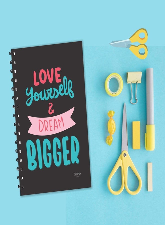 ESCAPER مفكرة إسكيبر "أحب نفسك واحلم أحلامًا أكبر" مع اقتباسات تحفيزية (مسطرة - مقاس A5 - 8.5 × 5.5 بوصة)، مفكرة، مفكرة للأولاد، مفكرة للبنات، مفكرة للأطفال، مفكرة للمكتب، مفكرة كهدية - Image 5