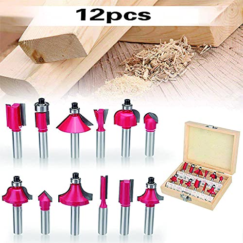 MLD 14 inch 12 pcs Handle Milling Cutter Router Bit Set 635 mm Wood Cutter Carbide Shank Mill Woodworking Trimming Engraving Carving Cut ToolsSize 635 mmColorMulti MaterialCarbon steel - Image 5