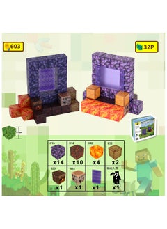 Game Magnetic Building Blocks , Children's Educational Game Accessories, Miniature World Building Toys Cube Construction 25MM Super Large Size, Puzzle Building Block Family Parent-child Game