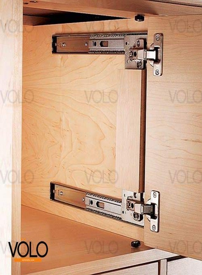 Volo European Style Steel Auto Concealed Cabinet Hinges (Pack of 5 Sets), 8* Crank- Half Overlay - Image 4
