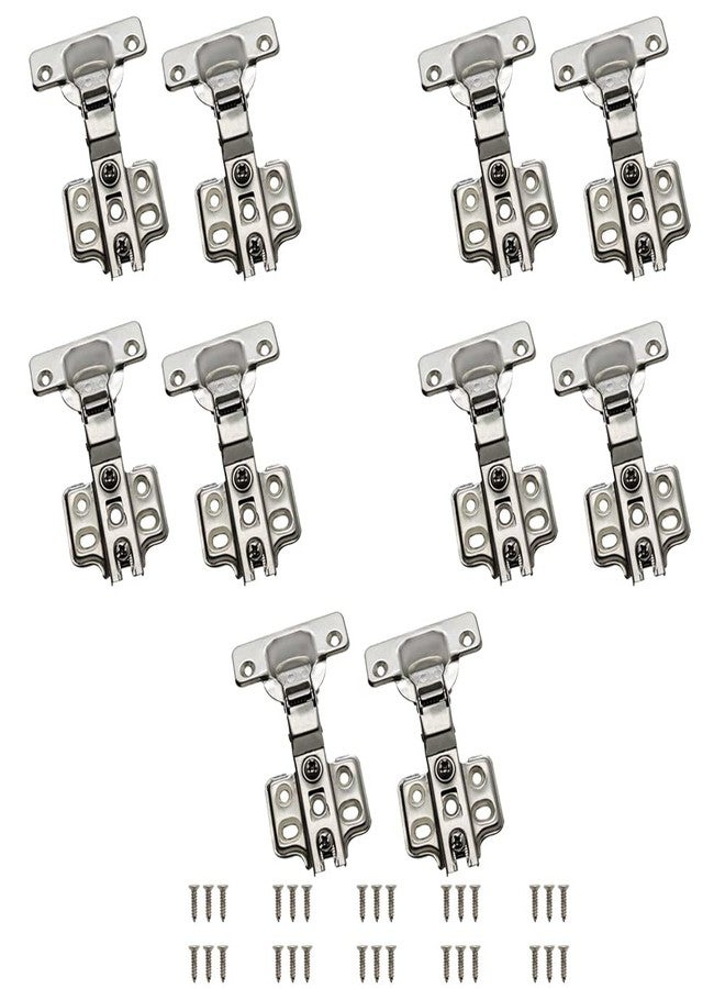 Volo European Style Steel Auto Concealed Cabinet Hinges (Pack of 5 Sets), 8* Crank- Half Overlay - Image 1