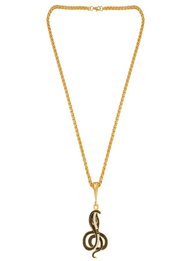 DULCI Gold Plated Brass Big Size Goga Maharaj Snake Naag Dev Mikakari Pendal/Pendant Locket Jewelry For Unisex - Image 2
