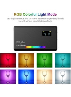 روك بو W140 RGB LED ضوء فيديو قابل لإعادة الشحن للتصوير الفوتوغرافي CRI95+ 2500K-9000K عكس الضوء 20 تأثيرات إضاءة مع محول حذاء بارد بشاشة LCD لمنتج مؤتمرات الفيديو المباشر من Vlog  - Image 2