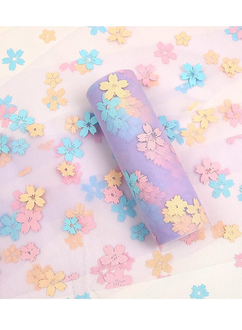 SYOSI Sakura Tulle Rolls 6 inch x 10 Yards Purple Tulle Rolls Spool Fabric Tutu for DIY Skirts Wedding Gift Tutu Skirt Sewing Crafting Fabric Wedding Birthday Ribbon - Image 1