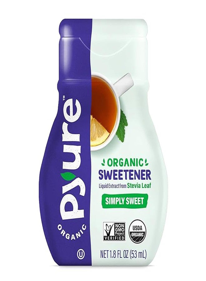 Pyure Organic Liquid Stevia Extract Sweetener – Zero Calorie, Sugar Free, Keto Friendly, Plant-Based Sugar Substitute – Non-GMO, Diabetic Friendly, Zero Carb, No Aftertaste – Simply Sweet – 1.8 fl oz - Image 1