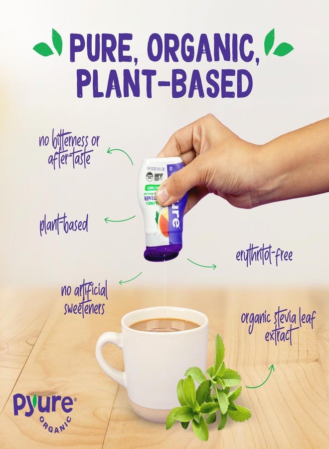 Pyure Organic Liquid Stevia Extract Sweetener – Zero Calorie, Sugar Free, Keto Friendly, Plant-Based Sugar Substitute – Non-GMO, Diabetic Friendly, Zero Carb, No Aftertaste – Simply Sweet – 1.8 fl oz - Image 4