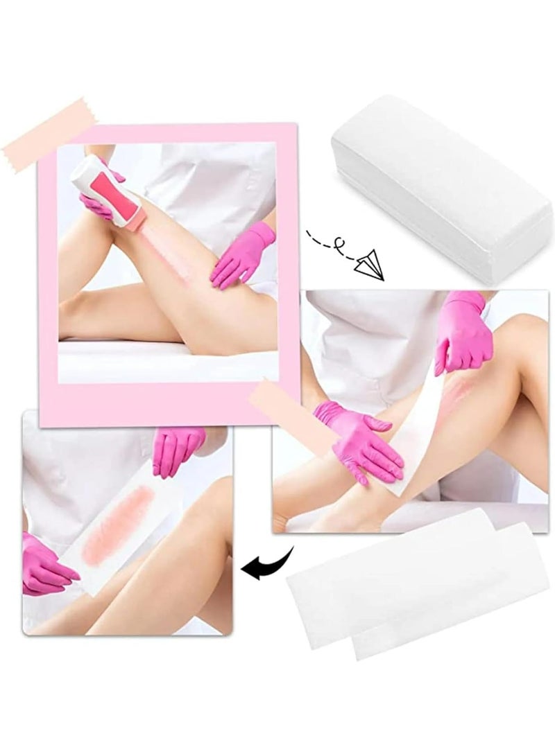 Wax Heater Machine Waxing Kit Wax Warmer With 10Pcs Depilatory Paper Epilator Set - Image 3
