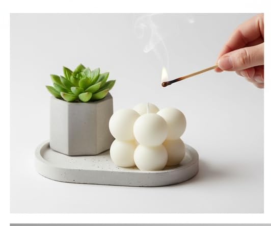 ProKart Premium Soy Wax Scented Mini Bubble Cube Candle | Aesthetic Decor Scented Candle | Aromatherapy Fragrance Candles for Home Decor, Wedding & Party, Dinner Table, Christmas (Pack of 2, White) - Image 5