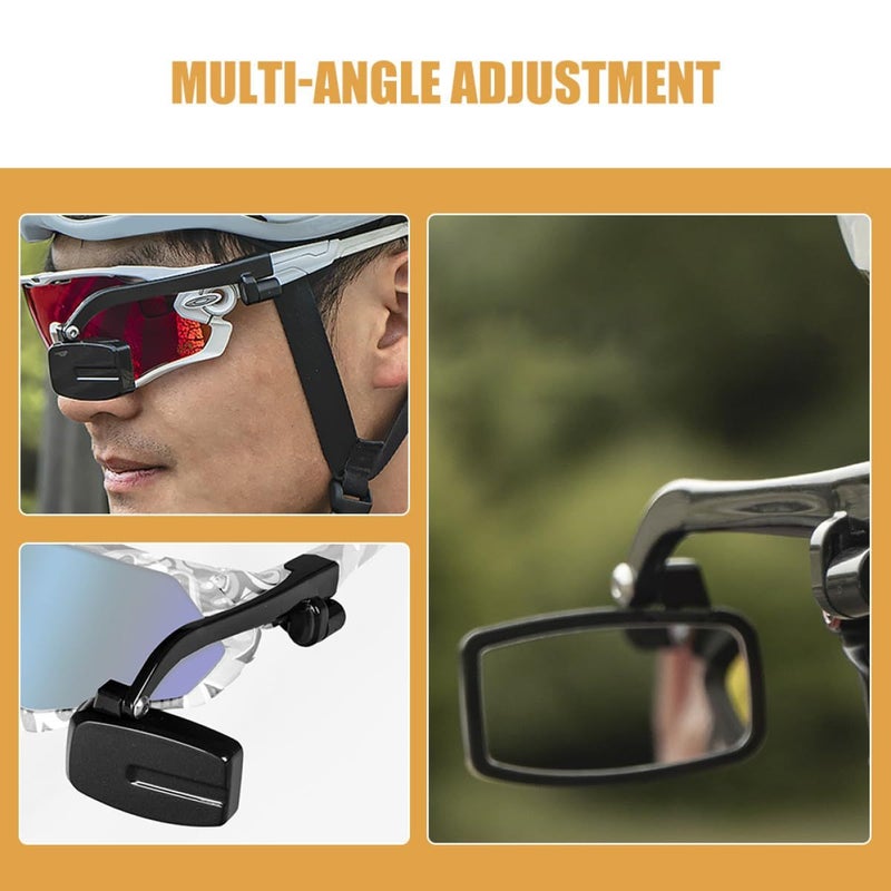 Bicycle Rearview Mirror Wide Angle HD Convex Lens Easy Install for Mountain Road Bike - Image 4