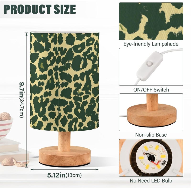 KLL Yellow Black Leopard Print Table Led Lamp Lights for Night Vision for Porch Lamp for Boys for Small Spaces Set de lamparas - Image 3