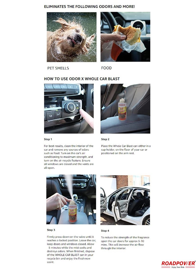 RoadPower - Car AC Cleaner and Air Freshener Spray Pack Of 3 - Image 1