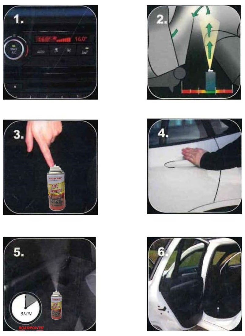 RoadPower - Car AC Cleaner and Air Freshener Spray Pack Of 3 - Image 1