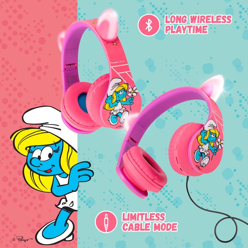 PowerLocus Bluetooth Headphones for Kids, Wireless Foldable Headphones Over Ear, Headphone with Microphone, 85/94dB Volume Limit, Wireless and Wired Headset with Micro SD, FM for Phones/Tablets/PC/TV - Image 4