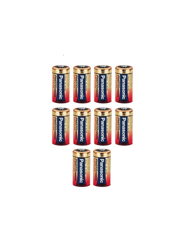 Panasonic CR123 Batteries (CR123A) - Pack of 10 Batteries - Image 2