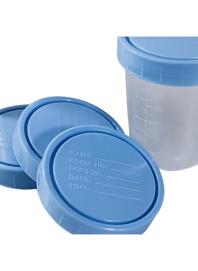 Vakly Specimen Cups with Leak Proof Screw on Lids - 4oz [Pack of 25] Clear Non-Sterile Urine Sample Jars - Containers for Safe Pee, Stool, Semen Sample Collection for Testing (25)  - Image 3