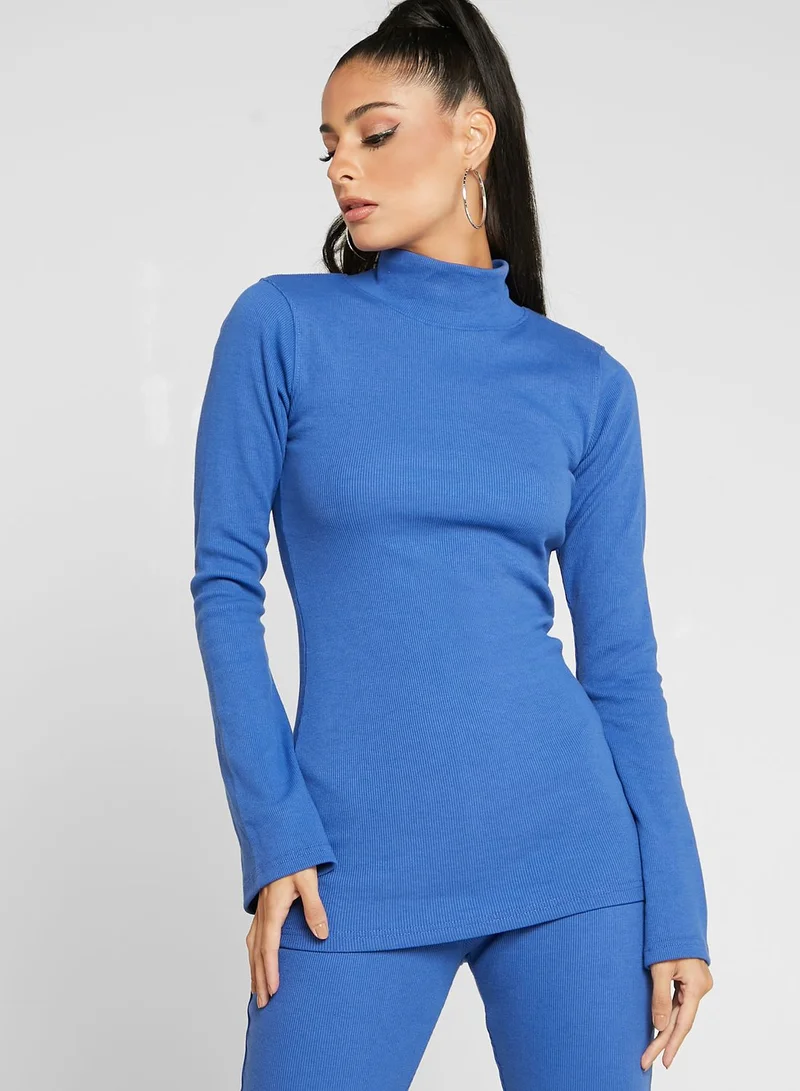 PUBLIC DESIRE Ribbed Longline Top