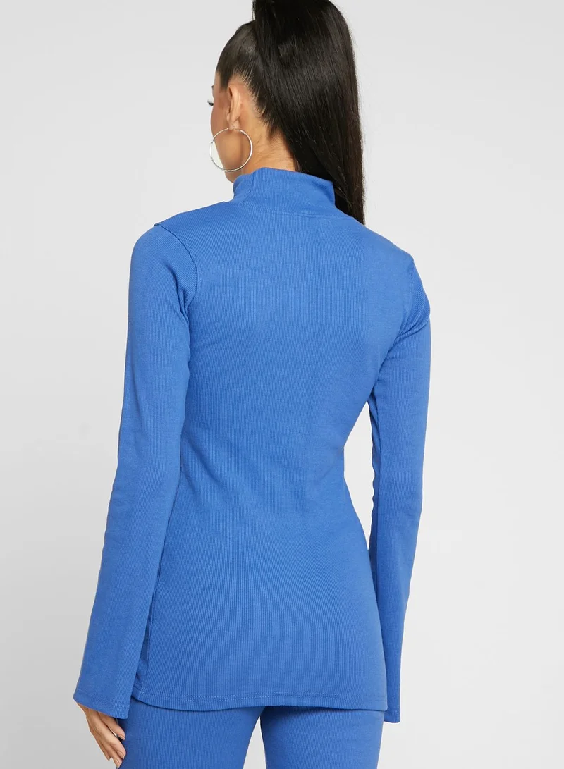 PUBLIC DESIRE Ribbed Longline Top