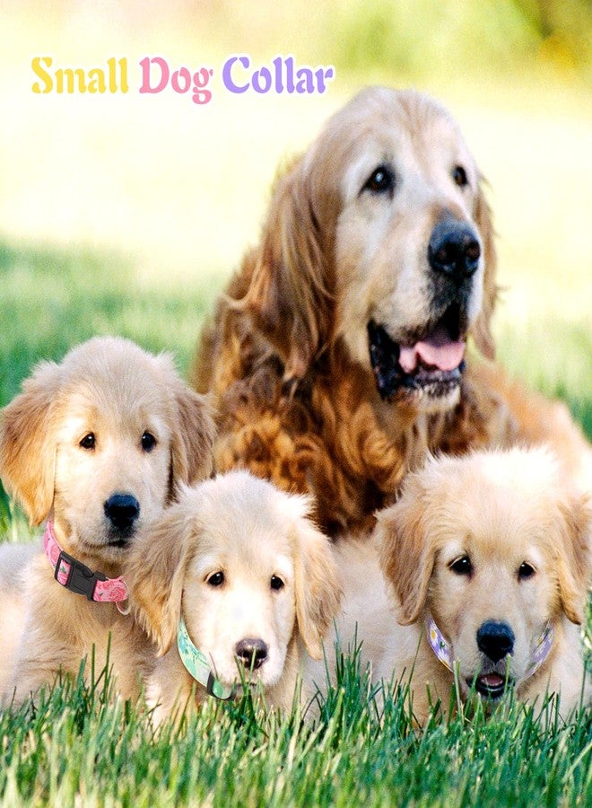 XLSXEXCL 4 Pack Flower Dog Collar Floral Dog Collar for Girl Dog with Removal Flower Adjustable Safety Pet Puppy Collars for Female Puppy Small Dogs - Image 5