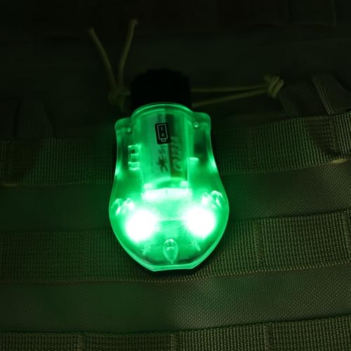 LThyzszb Tactical IR Strobe Helmet Light Military Identification Light with LED Visible Light Constant-on & Strobe Survival Signal Light (Tan-Green) - Image 4
