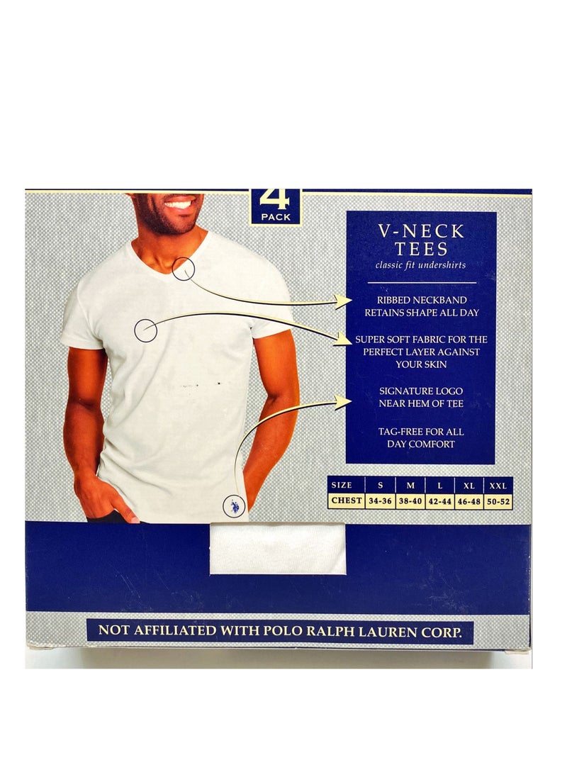 Polo Exchange - V Neck T Shirt Cotton  4 Pack - Image 1