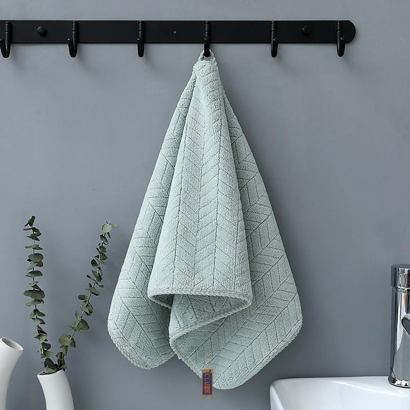 CLUZE Microfiber Antibacterial 500 GSM Medium Size Hand Towel with Hanging Loop | Super Soft and Absorbent Multipurpose Towels for Bathroom, Gym Workout Towels - Set of 4 (35x75 CM) - Image 3
