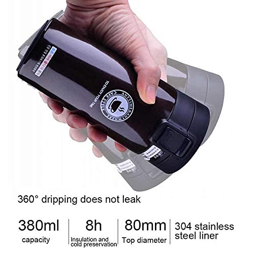 LNT Coffeemate Insulated Mug Vacuum Insulated Travel Coffee Mug with Lid 8 Hours Hot and 14 Hours Cold 380 ml Stainless Steel Random Colour - Image 5