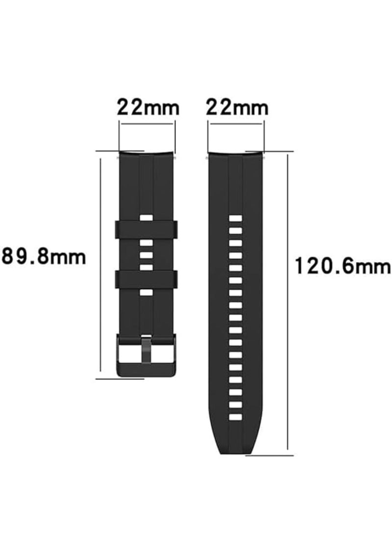 اووكاي 4 قطع من سوار السيليكون 22 مم متوافق مع ساعة هواوي GT5 46 مم/ GT5 46 مم/ GT4 46 مم/ GT3/ GT3 Pro 46 مم/ GT/ GT2 46 مم/ GT2 Pro 22 مم سوار ساعة بديل رياضي قابل للتعديل (أسود + أزرق + أخضر + رمادي) - Image 5