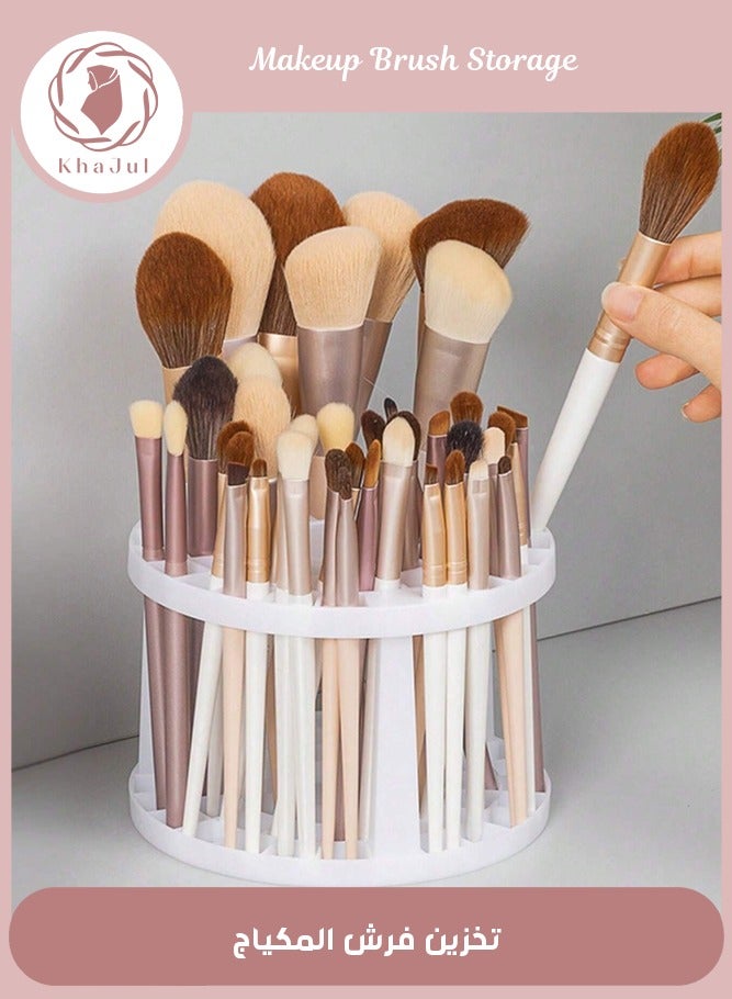 KHAJUL Brush Holder Organizer For Makeup Desk Organizer For Eyebrow Penci  Eye Liner Makeup Brush And Nail Brush Suitable For Dressing Table Bathroom - Image 1