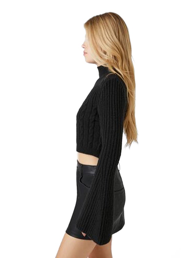 FOREVER 21 Cable Knit Cropped Sweater - Image 3