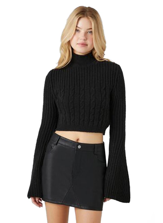 FOREVER 21 Cable Knit Cropped Sweater - Image 2