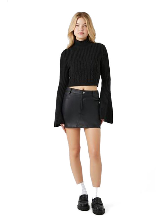 FOREVER 21 Cable Knit Cropped Sweater - Image 5