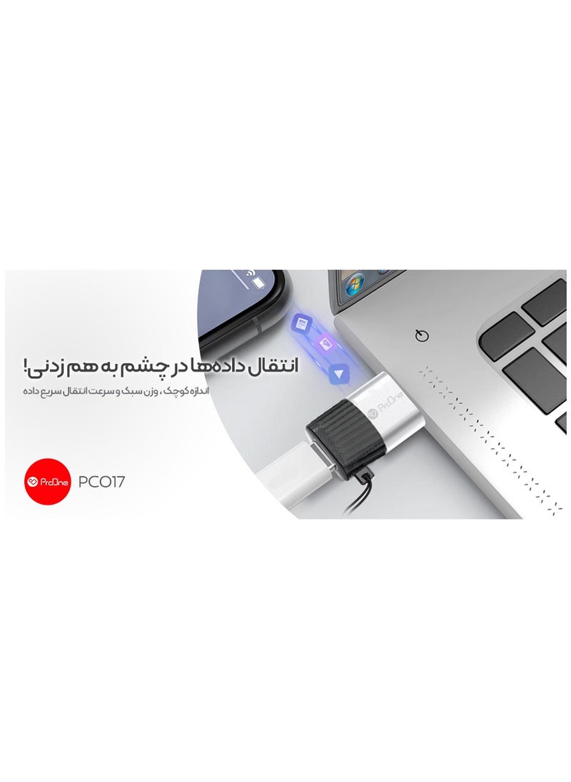 ProOne - ProOne USB-A to Type-C OTG Adapter - Ultra-Fast USB 3.0 Data Transfer, Premium OTG for Type-C, Sleek Aluminum Shell, Versatile USB Adapter with Hanging Rope (Up to 5Gbps speed) - Image 1