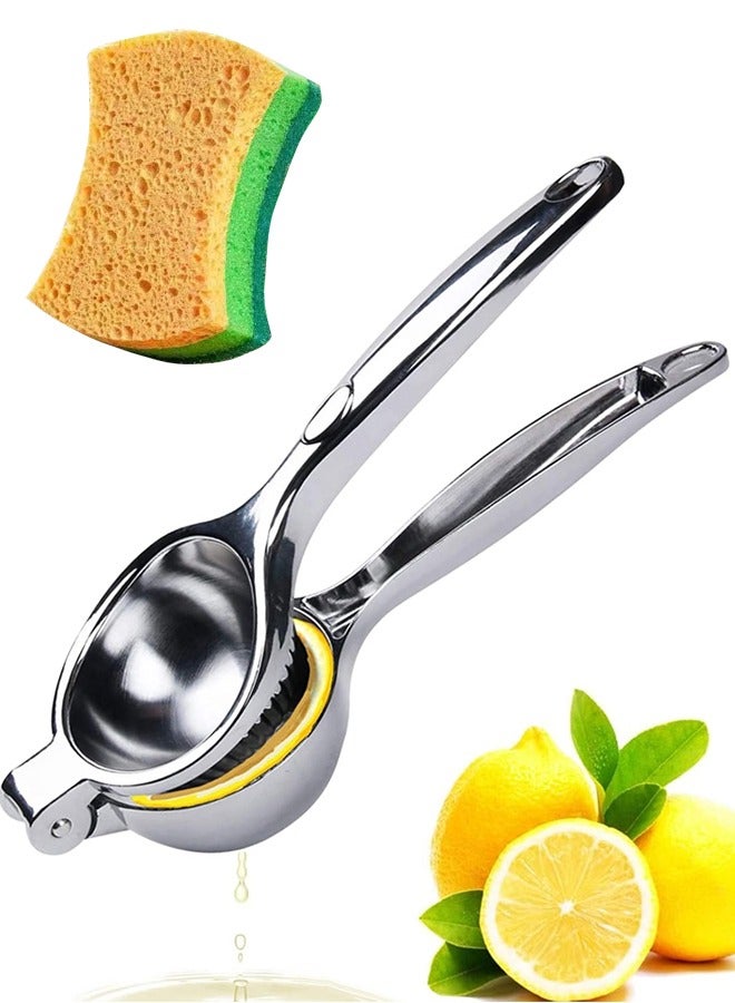 Manual Lemon Squeezer , Stainless Steel Portable Citrus Press for Oranges, Limes , Handheld Fruit Juicer , High-quality Kitchen Accessories（silver） - Image 1