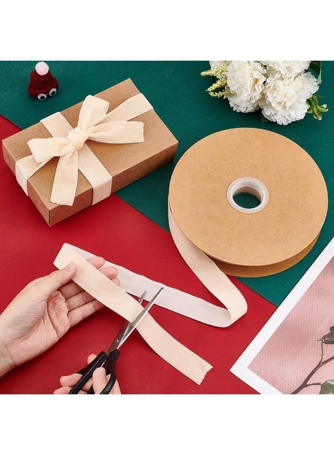 ChicAbode Velvet Ribbon Roll, 10 Yards Single Face Velvet Fabric Ribbon for Gift Wrapping, Bow Making, Wedding, Flower Arranging, Valentine’s Day, Christmas Decoration (Beige) - Image 5