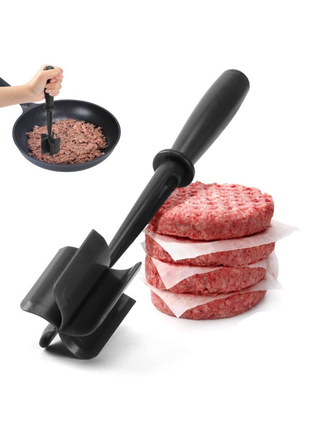 اللحوم مقطوعة الغذاء الصف اللحوم السيليكون، سلطة البطاطا، الطماطم مقطوعة، خلاط الأرز، مقاومة للحرارة اللحوم مقطوعة مناسبة للحامبرغر اللحوم طحن مجرفة，أسود - Image 1