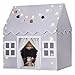 Senodeer Kids Play Tent Indoor Mat Tassel Garland Star Lights Gray Girl Tent Playhouse for Boys Kids Toys for Boy Girl Birthday Gift - Image 2