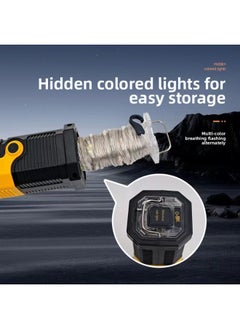 Generic Outdoor Strong Light Big Light Cup Multi-function With Atmosphere RGB Lights Long Battery Life Long-range Rechargeable Flashlight-Colour:W5187-2 Small Size Without Colored Lights  - Image 4