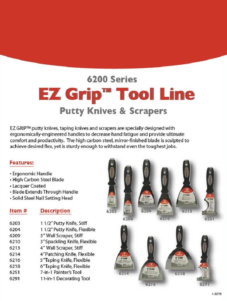 Red Devil 6213 EZ Grip 4" Stiff Wall Scraper - Image 2