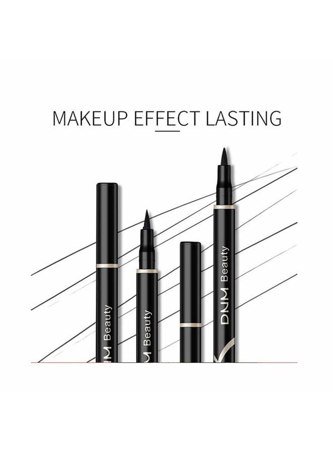 DNM قلم كحل سائل ملون نيون مقاوم للماء بتصميم عين القط - أدوات مكياج طويلة الأمد باللون الأسود (أزرق) - Image 2