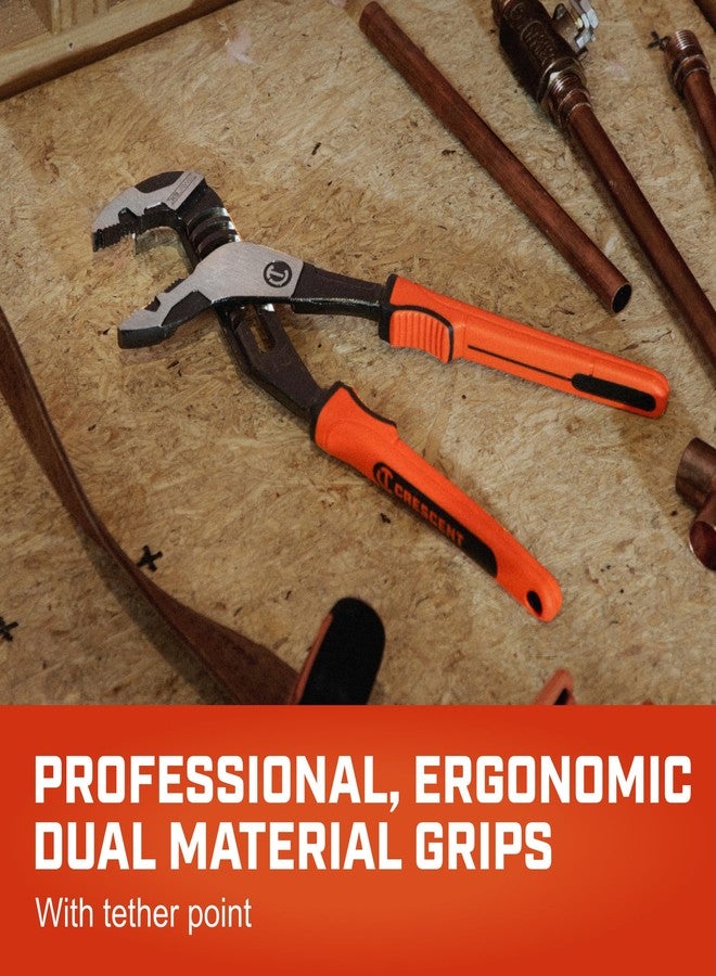 كريسنت كماشة كريسنت Z2 K9 ذات الفك المستقيم واللسان والأخدود، مقاس 12 بوصة، بمقبض من الجلد الخام مزدوج المادة - كماشة لسان وأخدود للاستخدام الشاق - أوضاع فك متعددة - قبضة غير قابلة للتلف - مريحة - RTZ212CGR - Image 5