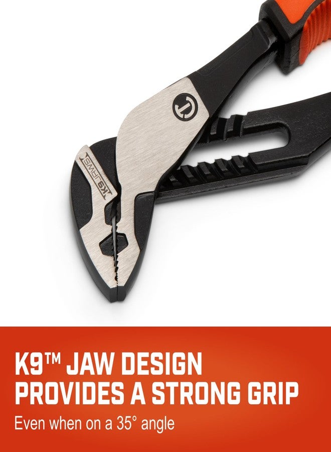 كريسنت كماشة كريسنت Z2 K9 ذات الفك المستقيم واللسان والأخدود، مقاس 12 بوصة، بمقبض من الجلد الخام مزدوج المادة - كماشة لسان وأخدود للاستخدام الشاق - أوضاع فك متعددة - قبضة غير قابلة للتلف - مريحة - RTZ212CGR - Image 3