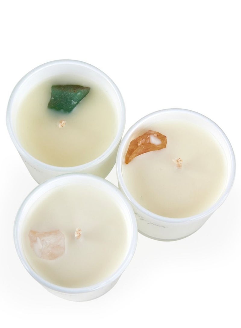 Prickly Pear Manifest Trio' Crystal Candle Set - Image 4