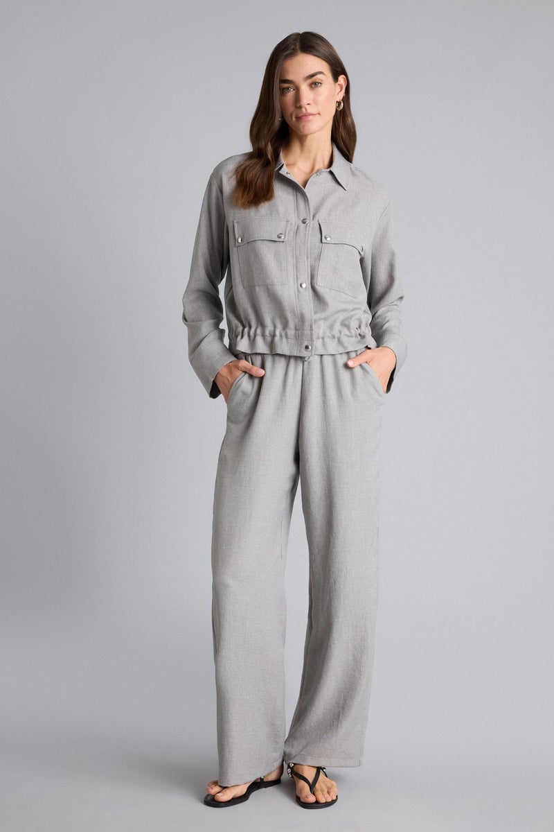DeFacto Grey Woman Regular Fit Shirt Collar Blazer Casual - Image 2