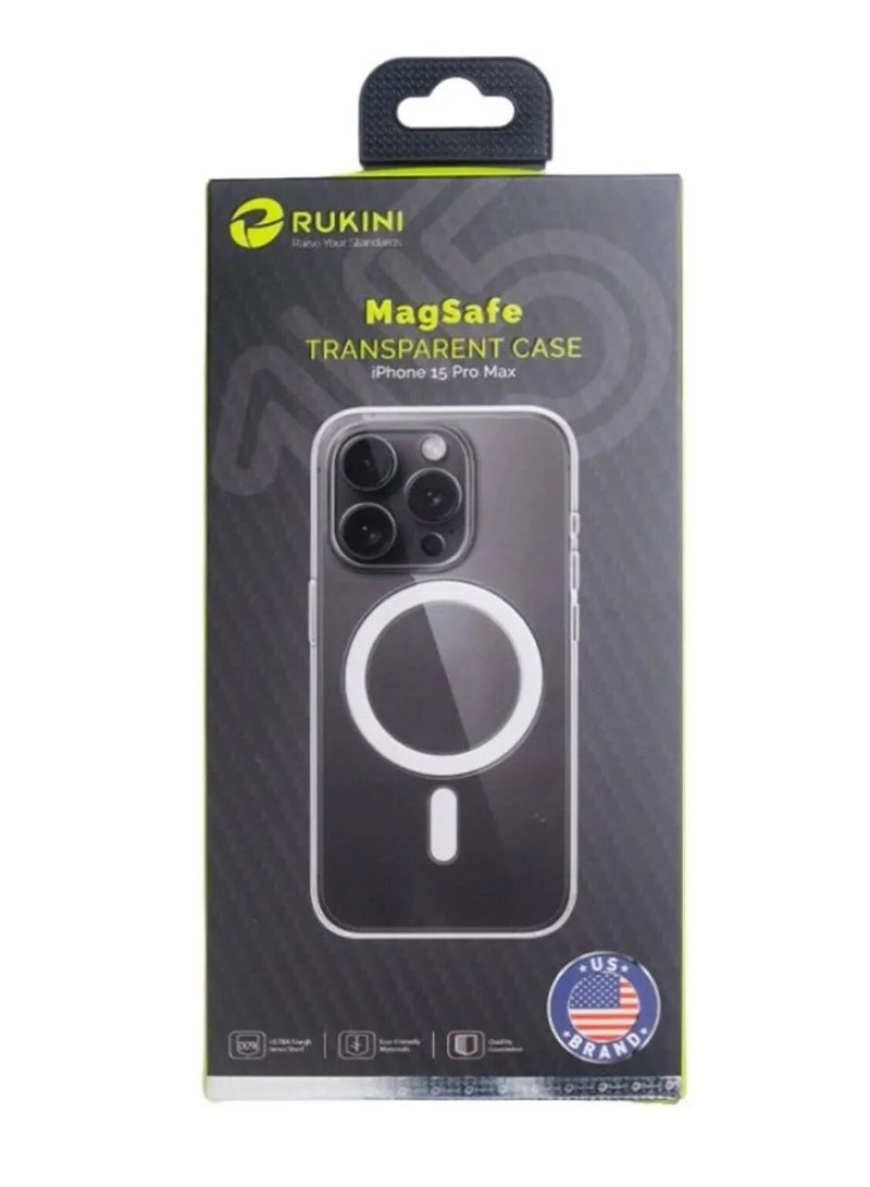 RUKINI Rukini MagSafe Protection Cover for iPhone 15 Pro Max - Clear - RK15PMCM  - Image 1