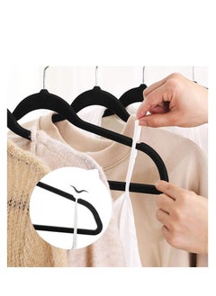 TYCOM Non Slip Velvet Hangers Suit Hangers 50 Pack Ultra Thin Space Saving 360 Degree Swivel Hook Clothes Hangers Hold Up to 10 Lbs for Coats Jackets Pants Dress Clothe 50p White.  - Image 5