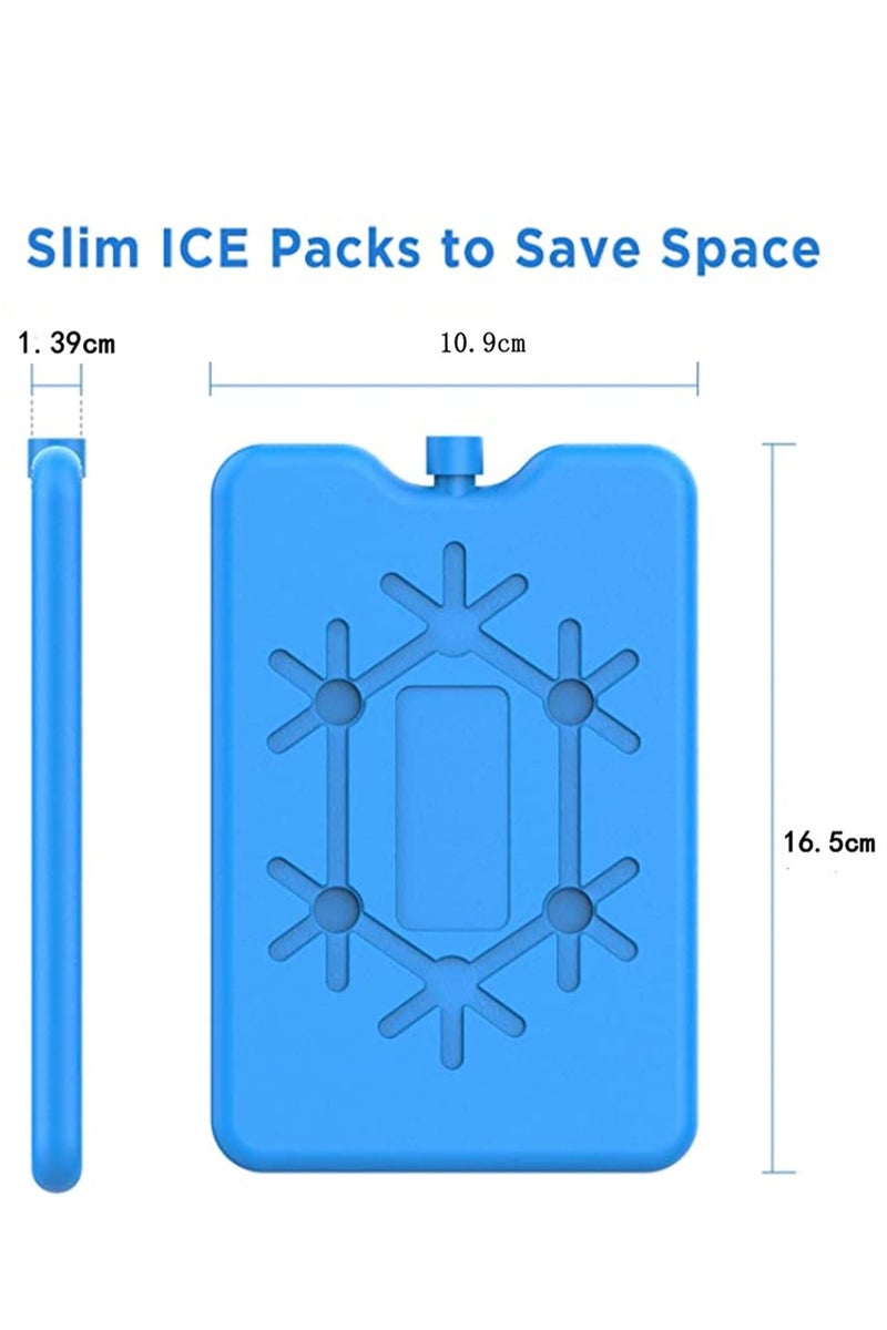 4 Pcs Ice Packs for Lunch Box, Reusable Ultra Thin Freezer Packs, Long Lasting for Coolers, Cooler Bag for Work, School, Picnic. Keep Food Fresh, Lightweight Design for Easy Carrying (Blue) - Image 2